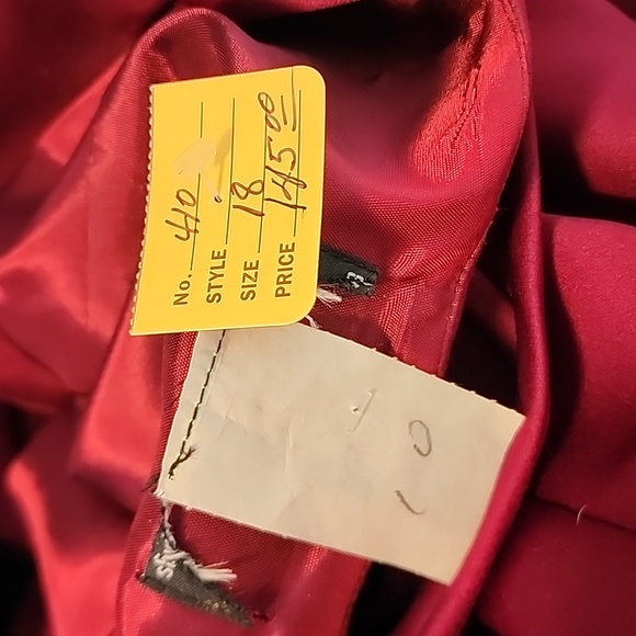 Dress Vintage Faux Corset Burgundy Plus Size 18 - Picture 9 of 9